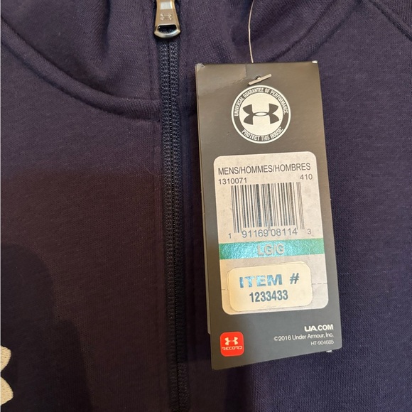 Under Armour Dark Blue Zip Pullover - Picture 2 of 5